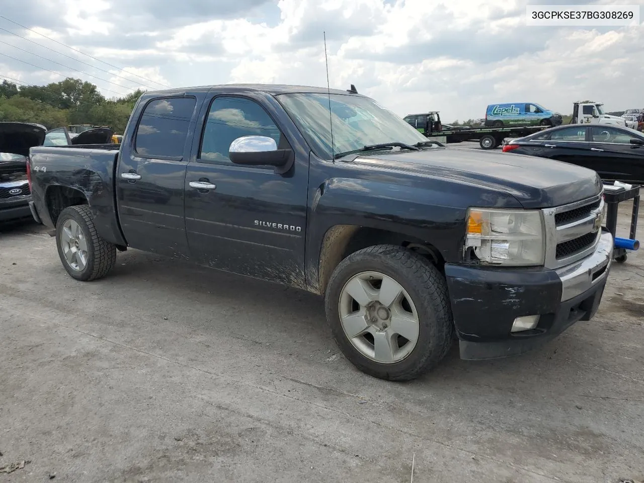 2011 Chevrolet Silverado K1500 Lt VIN: 3GCPKSE37BG308269 Lot: 69520384