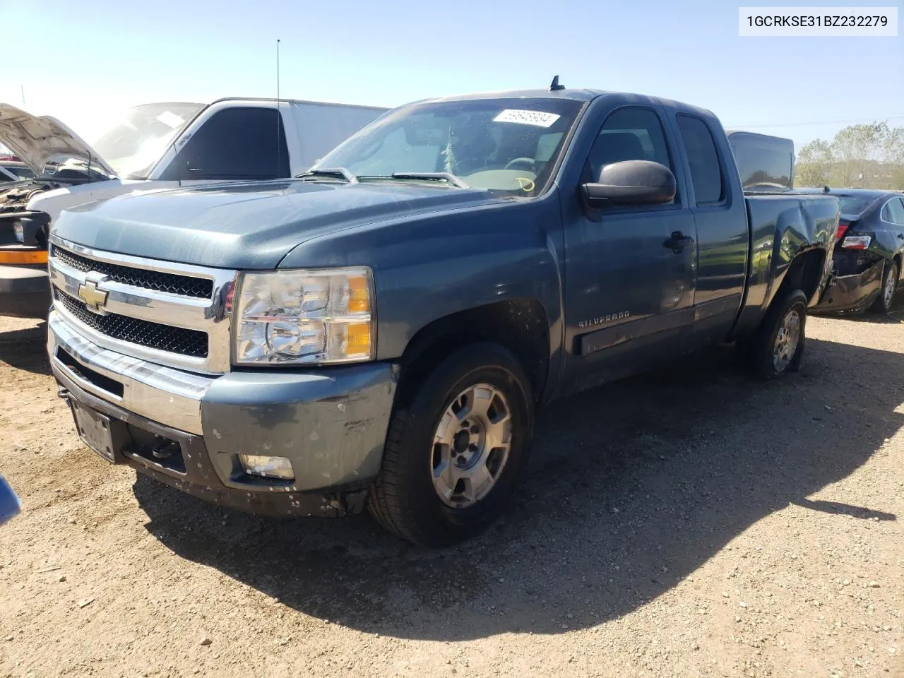 2011 Chevrolet Silverado K1500 Lt VIN: 1GCRKSE31BZ232279 Lot: 69648934