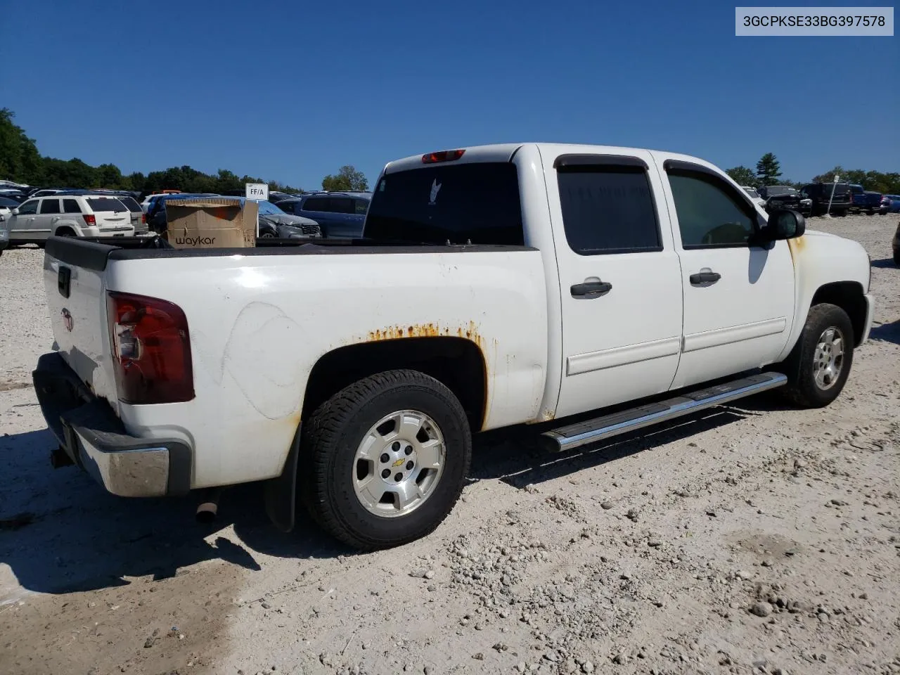 2011 Chevrolet Silverado K1500 Lt VIN: 3GCPKSE33BG397578 Lot: 69683184