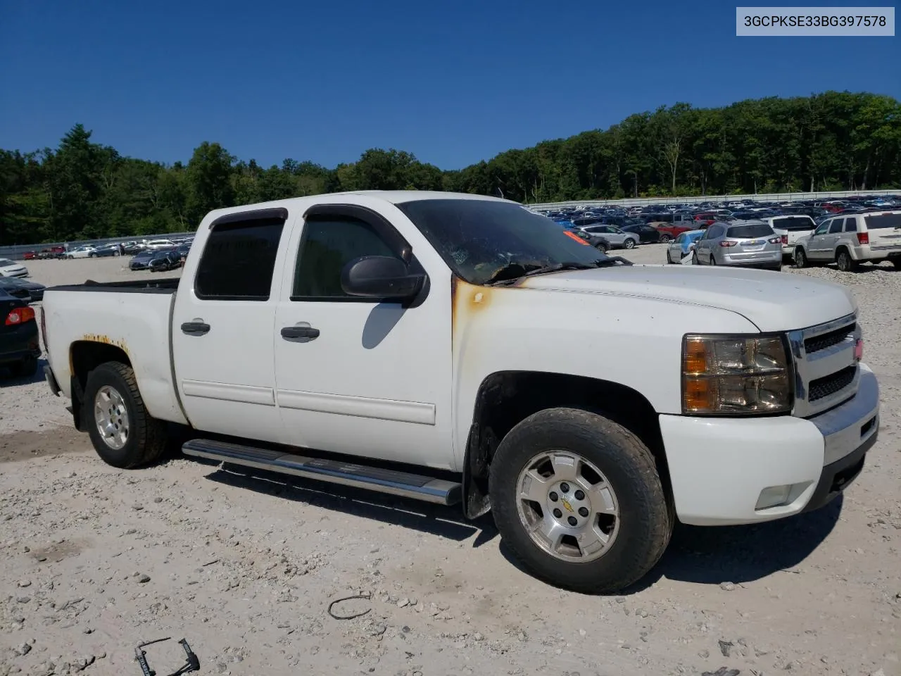 2011 Chevrolet Silverado K1500 Lt VIN: 3GCPKSE33BG397578 Lot: 69683184