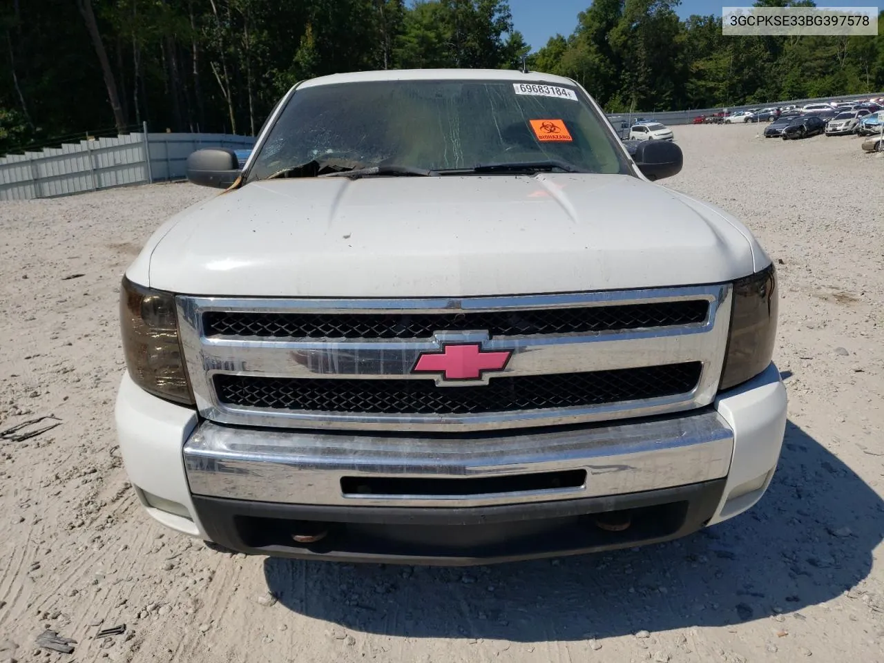 2011 Chevrolet Silverado K1500 Lt VIN: 3GCPKSE33BG397578 Lot: 69683184