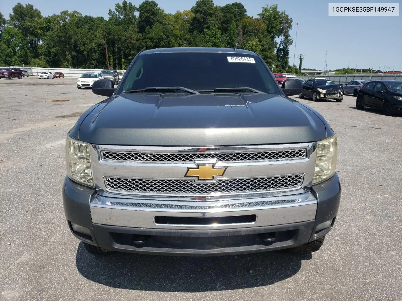 2011 Chevrolet Silverado K1500 Lt VIN: 1GCPKSE35BF149947 Lot: 69926434