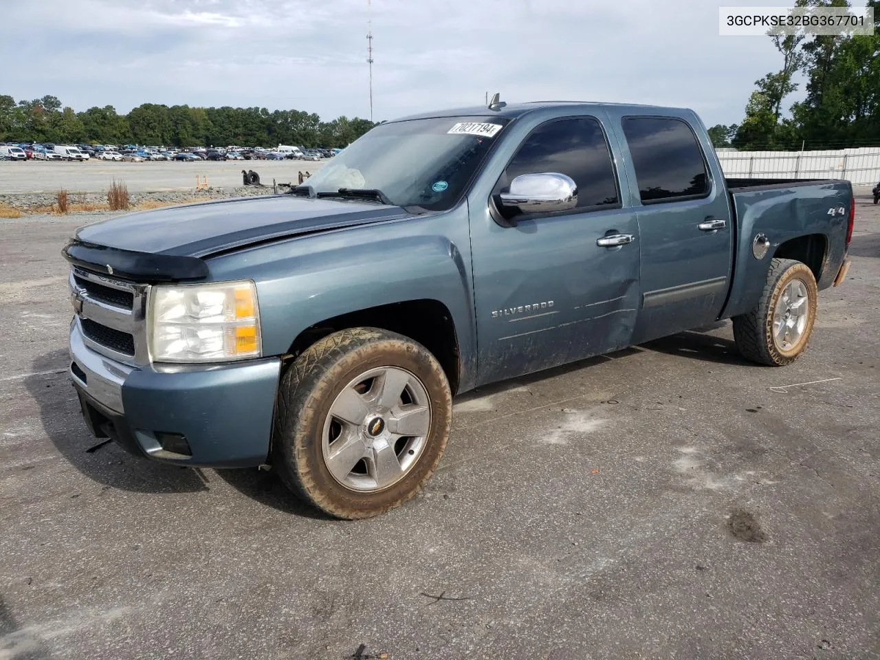 2011 Chevrolet Silverado K1500 Lt VIN: 3GCPKSE32BG367701 Lot: 70217194