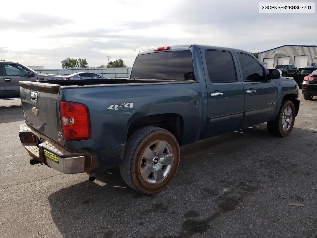 2011 Chevrolet Silverado K1500 Lt VIN: 3GCPKSE32BG367701 Lot: 70217194