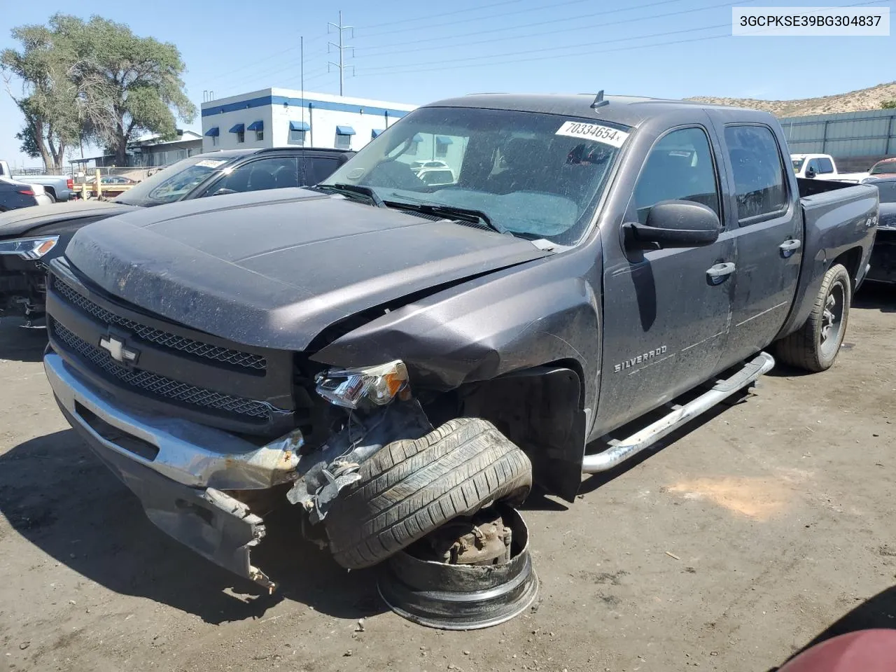 2011 Chevrolet Silverado K1500 Lt VIN: 3GCPKSE39BG304837 Lot: 70334654