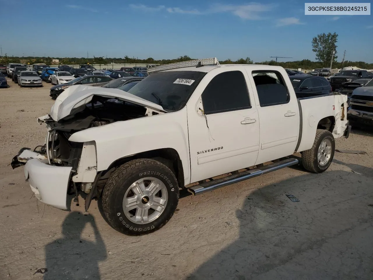 2011 Chevrolet Silverado K1500 Lt VIN: 3GCPKSE38BG245215 Lot: 70367664