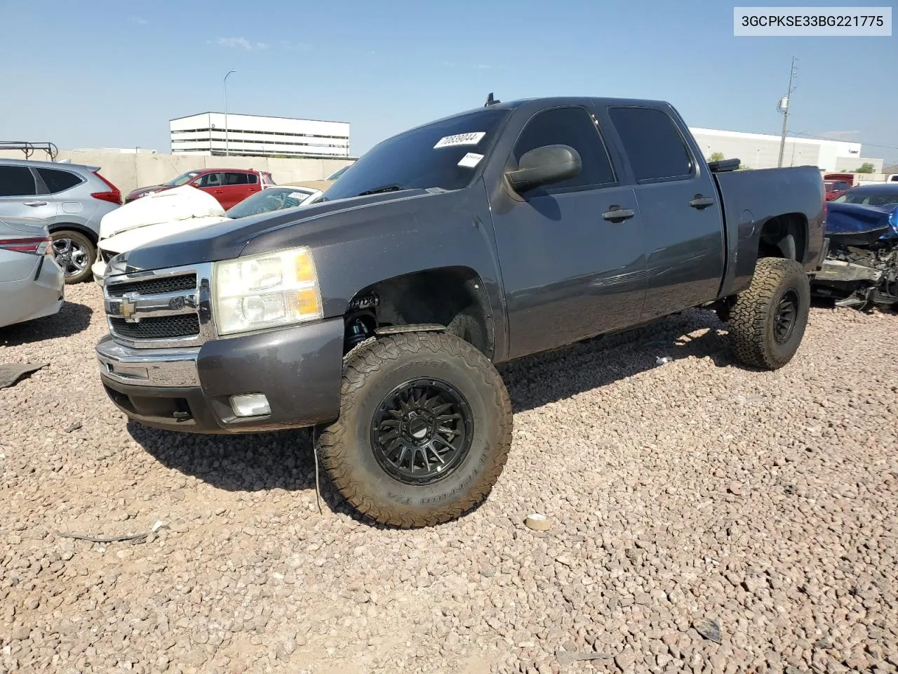 2011 Chevrolet Silverado K1500 Lt VIN: 3GCPKSE33BG221775 Lot: 70839044