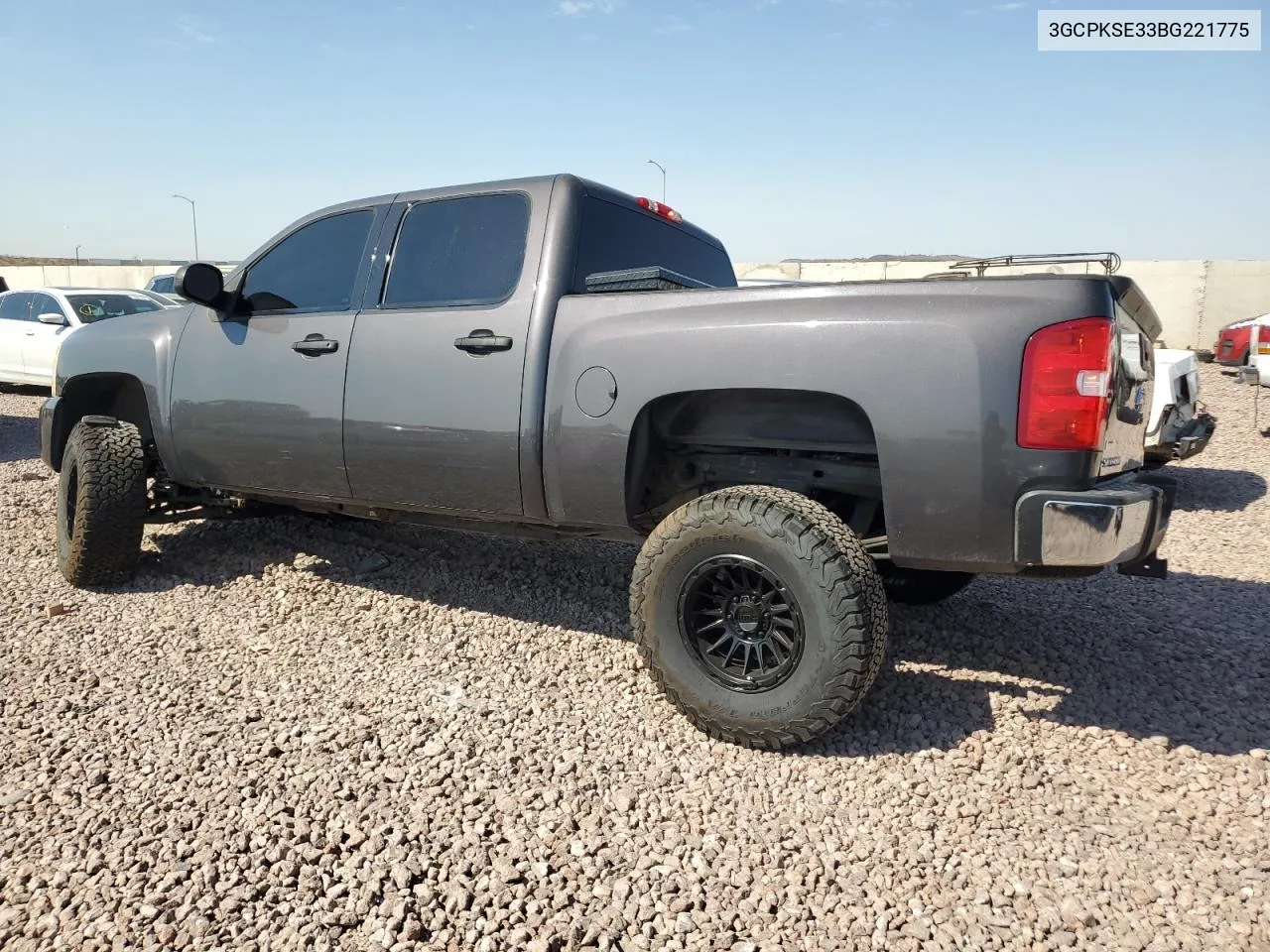 2011 Chevrolet Silverado K1500 Lt VIN: 3GCPKSE33BG221775 Lot: 70839044