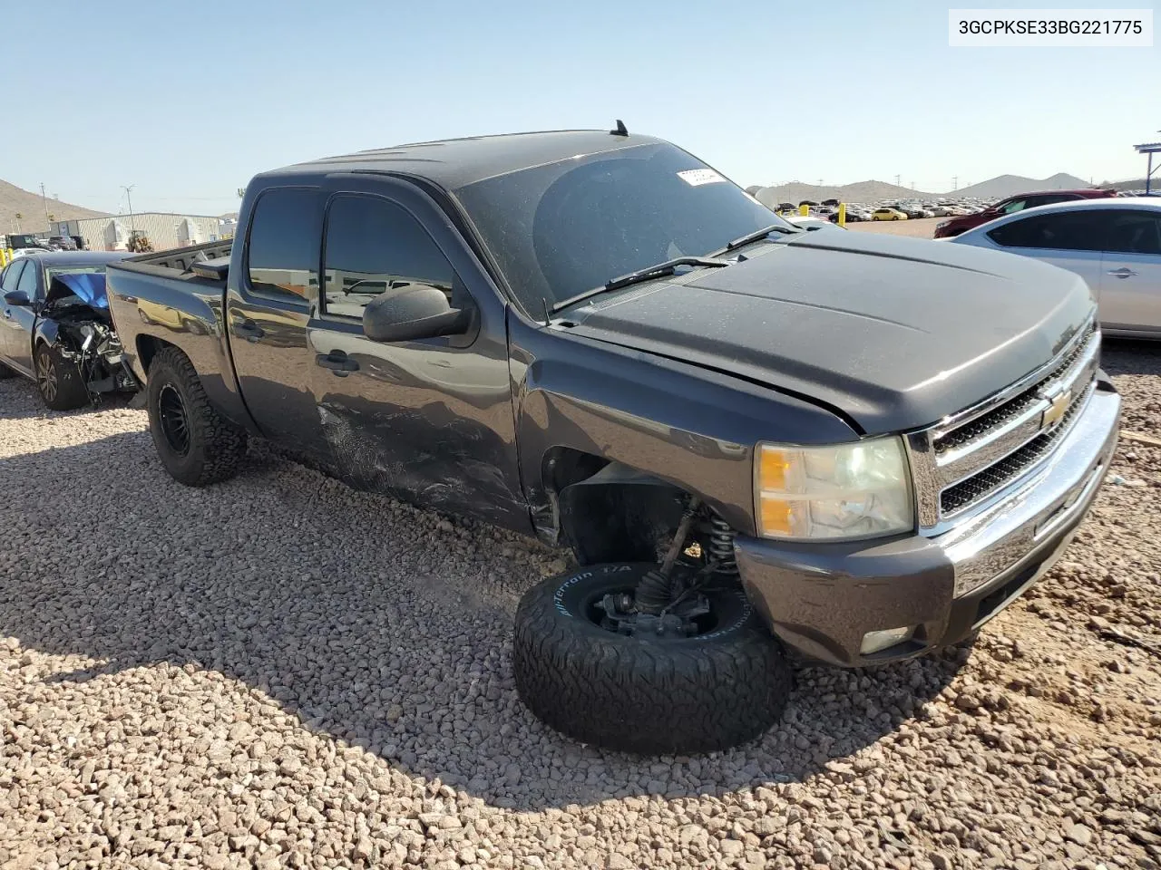 2011 Chevrolet Silverado K1500 Lt VIN: 3GCPKSE33BG221775 Lot: 70839044