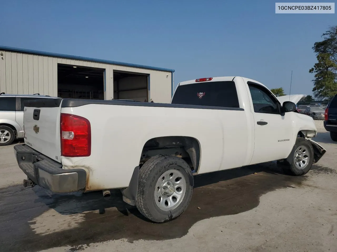 2011 Chevrolet Silverado C1500 VIN: 1GCNCPE03BZ417805 Lot: 71101234