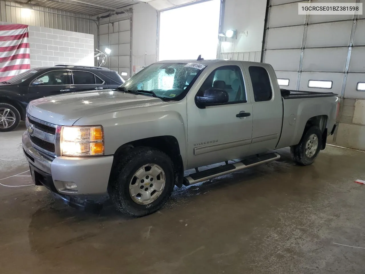 2011 Chevrolet Silverado C1500 Lt VIN: 1GCRCSE01BZ381598 Lot: 71998194