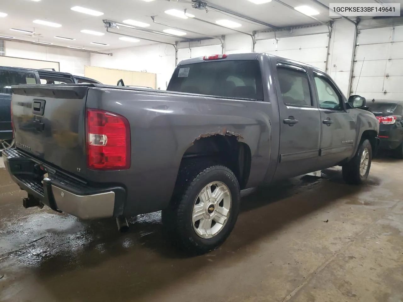 2011 Chevrolet Silverado K1500 Lt VIN: 1GCPKSE33BF149641 Lot: 72349374