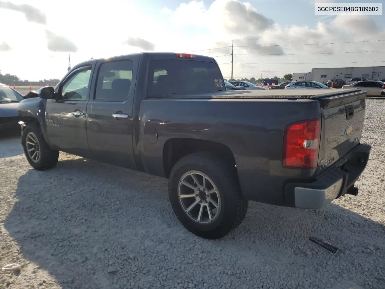 2011 Chevrolet Silverado C1500 Lt VIN: 3GCPCSE04BG189602 Lot: 72378224