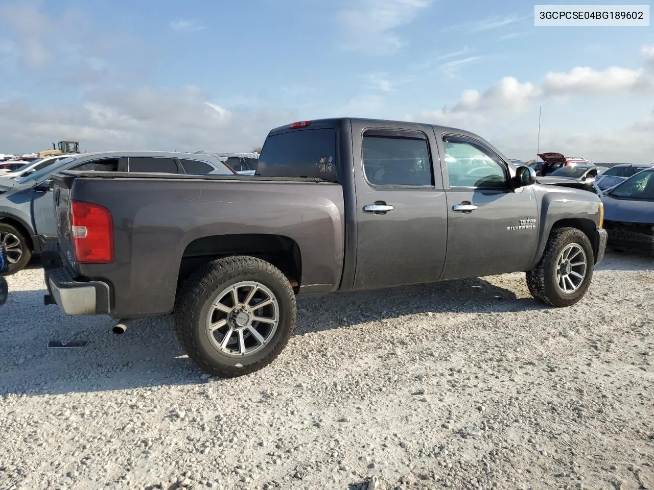 2011 Chevrolet Silverado C1500 Lt VIN: 3GCPCSE04BG189602 Lot: 72378224