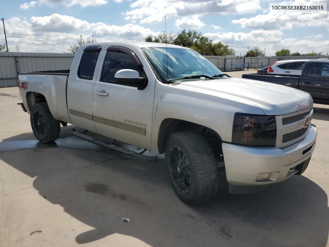 2011 Chevrolet Silverado K1500 Lt VIN: 1GCRKSE3XBZ153015 Lot: 72929944