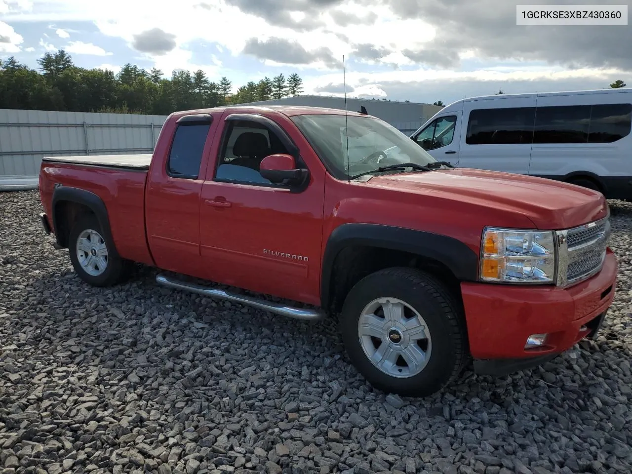 2011 Chevrolet Silverado K1500 Lt VIN: 1GCRKSE3XBZ430360 Lot: 72956904