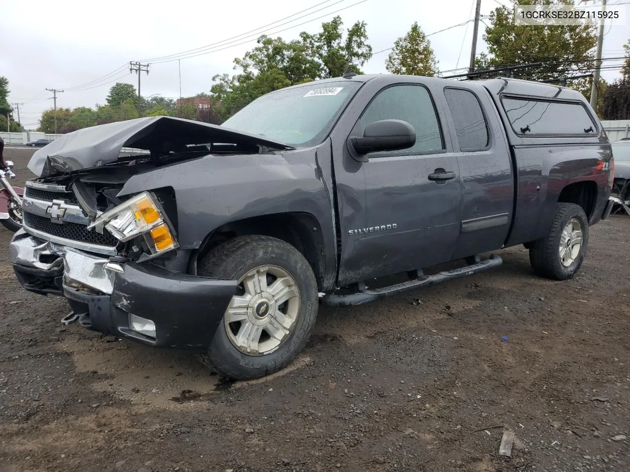 2011 Chevrolet Silverado K1500 Lt VIN: 1GCRKSE32BZ115925 Lot: 73093994