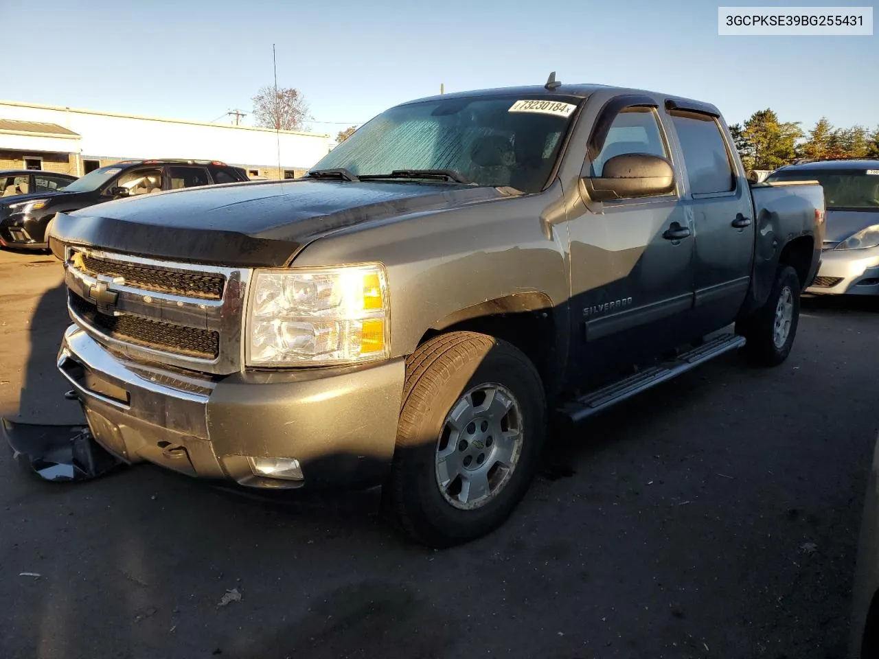 2011 Chevrolet Silverado K1500 Lt VIN: 3GCPKSE39BG255431 Lot: 73230184