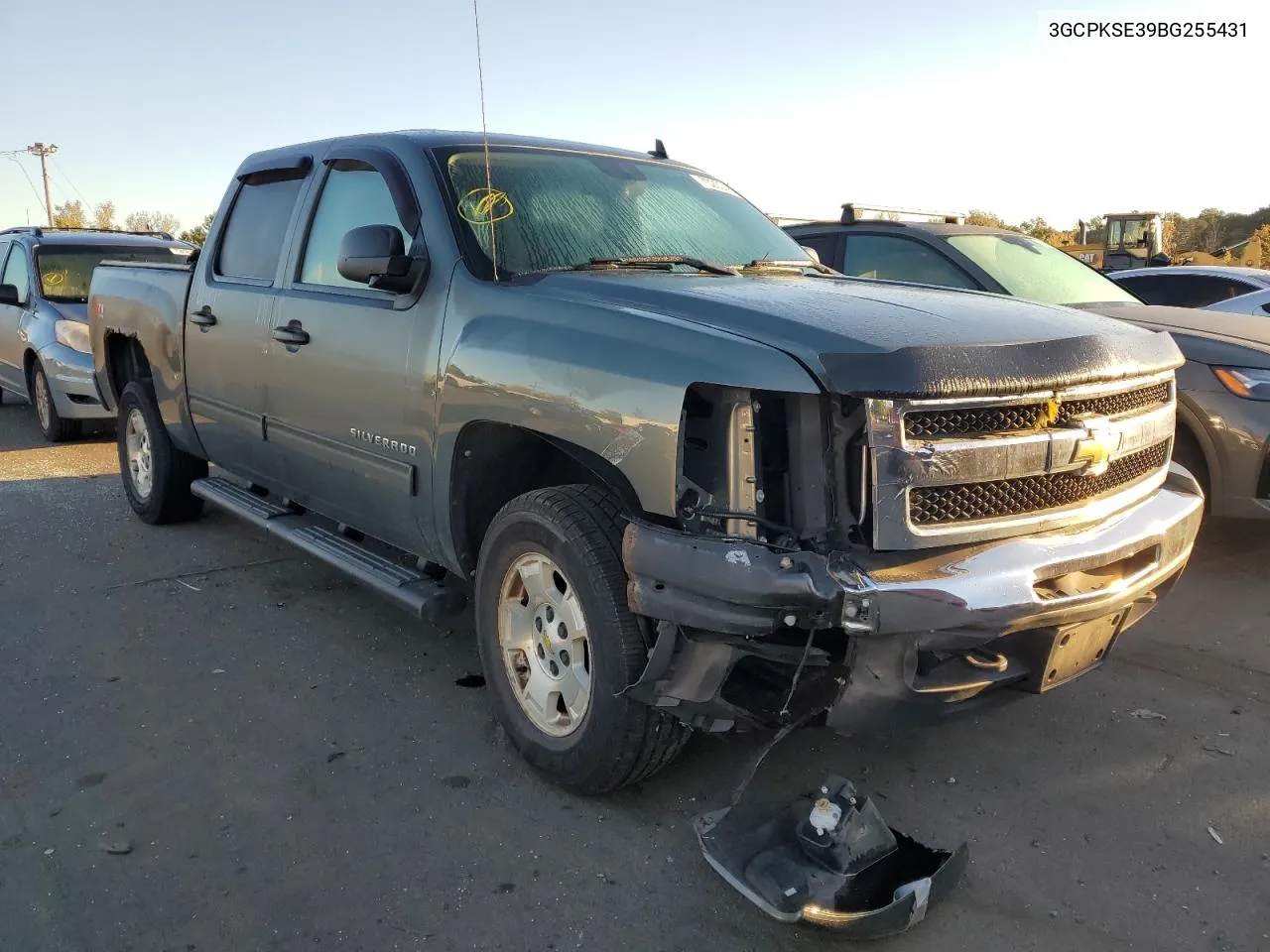 2011 Chevrolet Silverado K1500 Lt VIN: 3GCPKSE39BG255431 Lot: 73230184