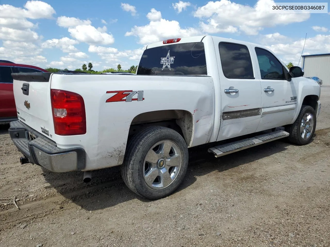 2011 Chevrolet Silverado C1500 Lt VIN: 3GCPCSE00BG346087 Lot: 73603744