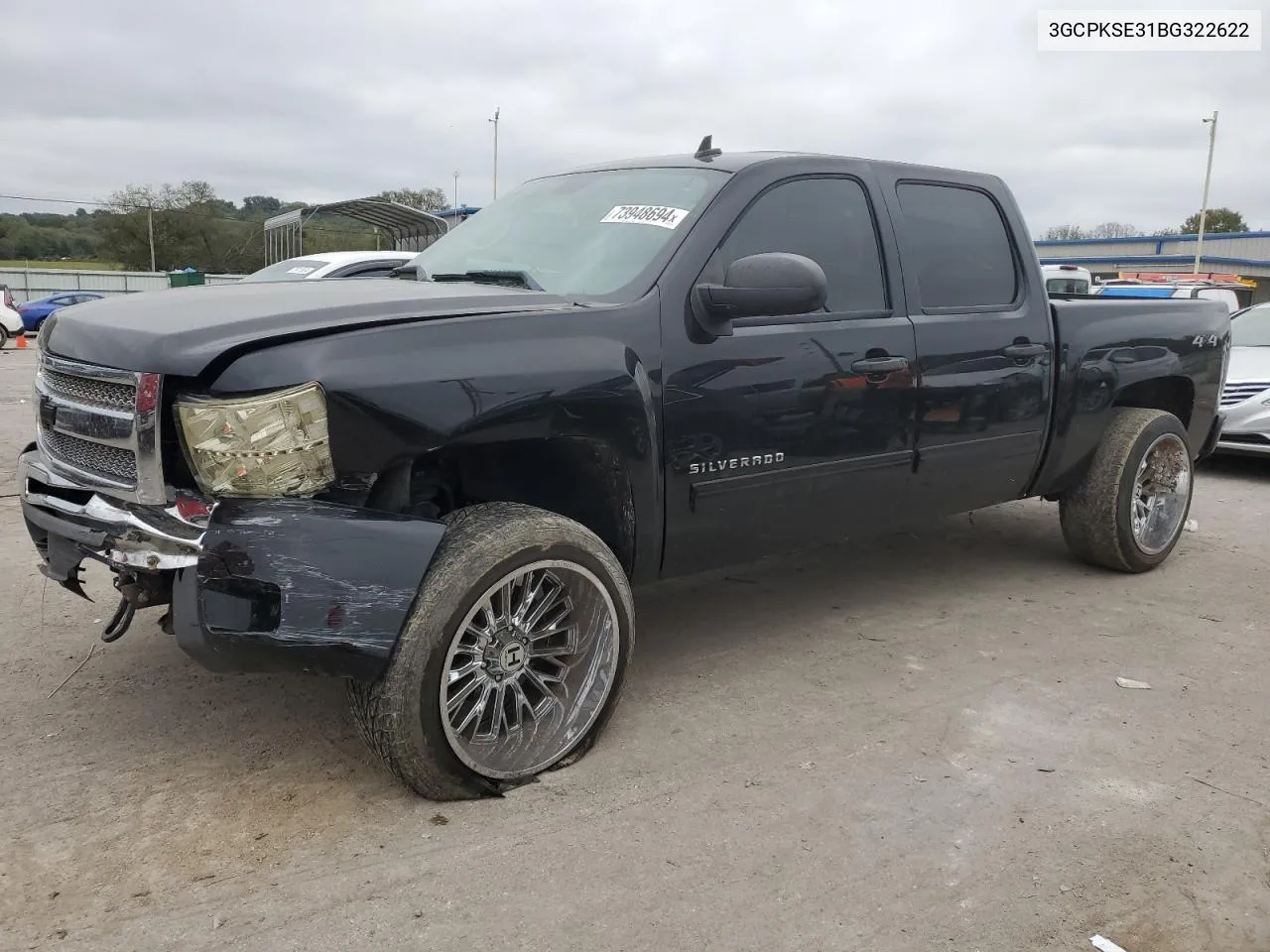 2011 Chevrolet Silverado K1500 Lt VIN: 3GCPKSE31BG322622 Lot: 73948694