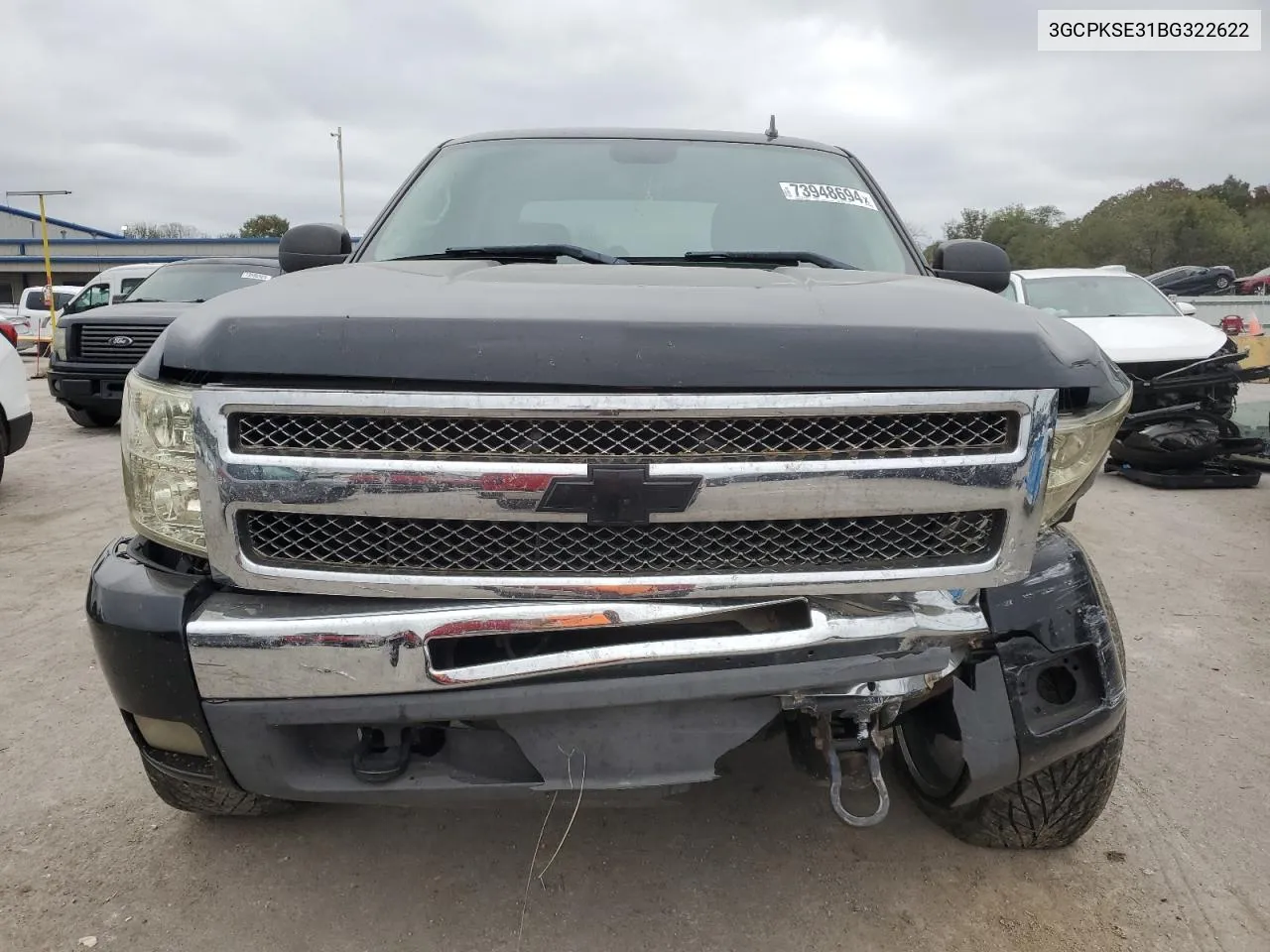 2011 Chevrolet Silverado K1500 Lt VIN: 3GCPKSE31BG322622 Lot: 73948694