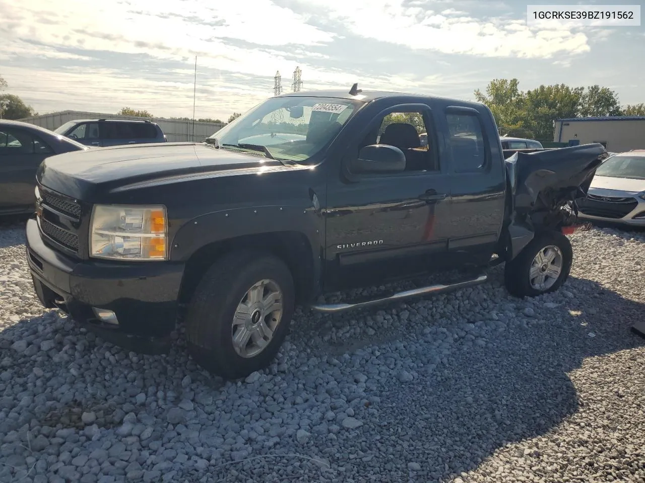 2011 Chevrolet Silverado K1500 Lt VIN: 1GCRKSE39BZ191562 Lot: 74181834