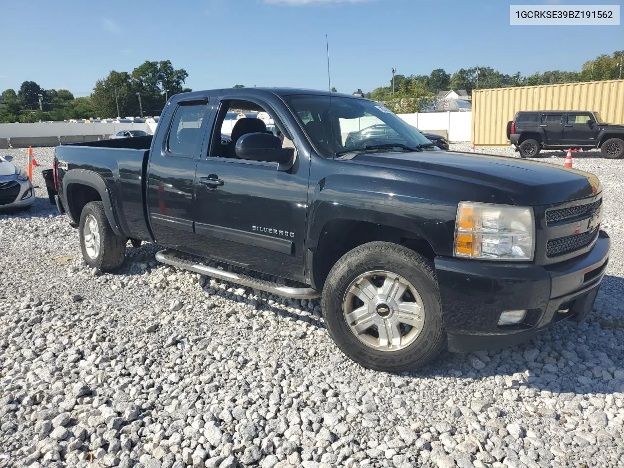 2011 Chevrolet Silverado K1500 Lt VIN: 1GCRKSE39BZ191562 Lot: 74181834