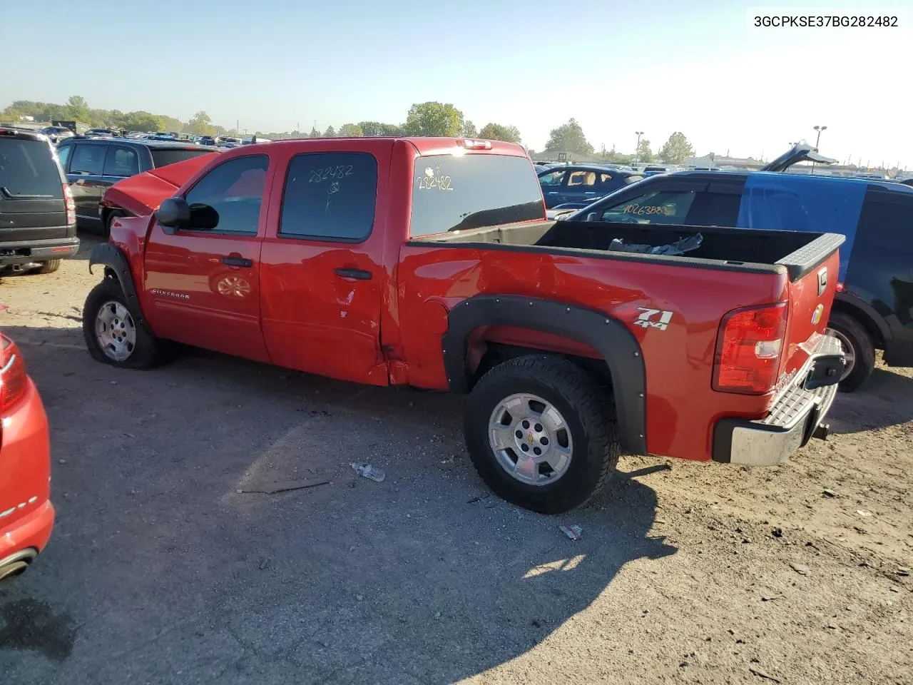 2011 Chevrolet Silverado K1500 Lt VIN: 3GCPKSE37BG282482 Lot: 74189374