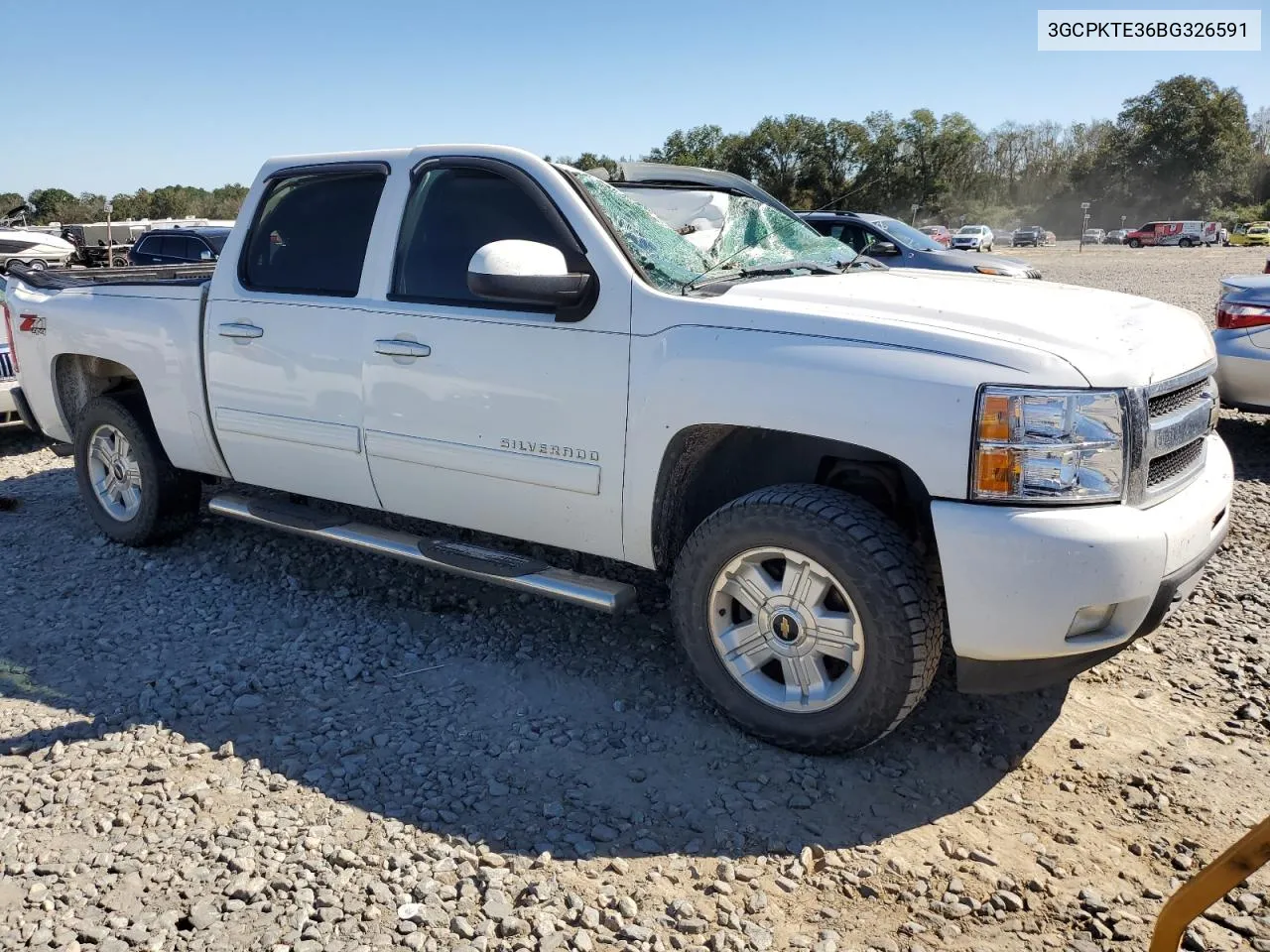 2011 Chevrolet Silverado K1500 Ltz VIN: 3GCPKTE36BG326591 Lot: 74225754