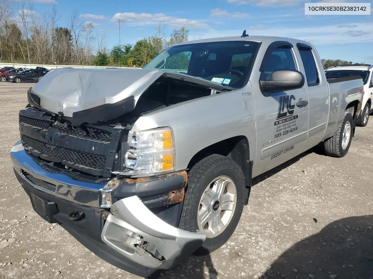 2011 Chevrolet Silverado K1500 Lt VIN: 1GCRKSE30BZ382142 Lot: 74270154