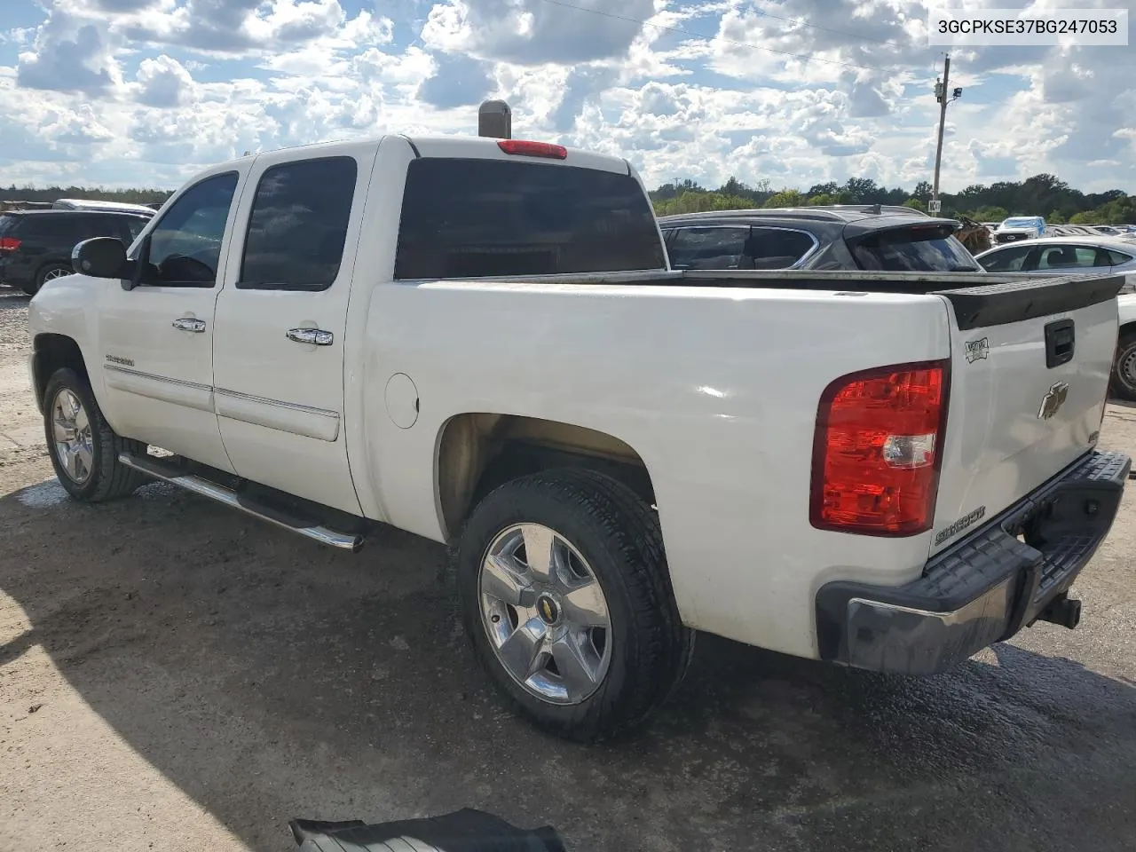 2011 Chevrolet Silverado K1500 Lt VIN: 3GCPKSE37BG247053 Lot: 74379434