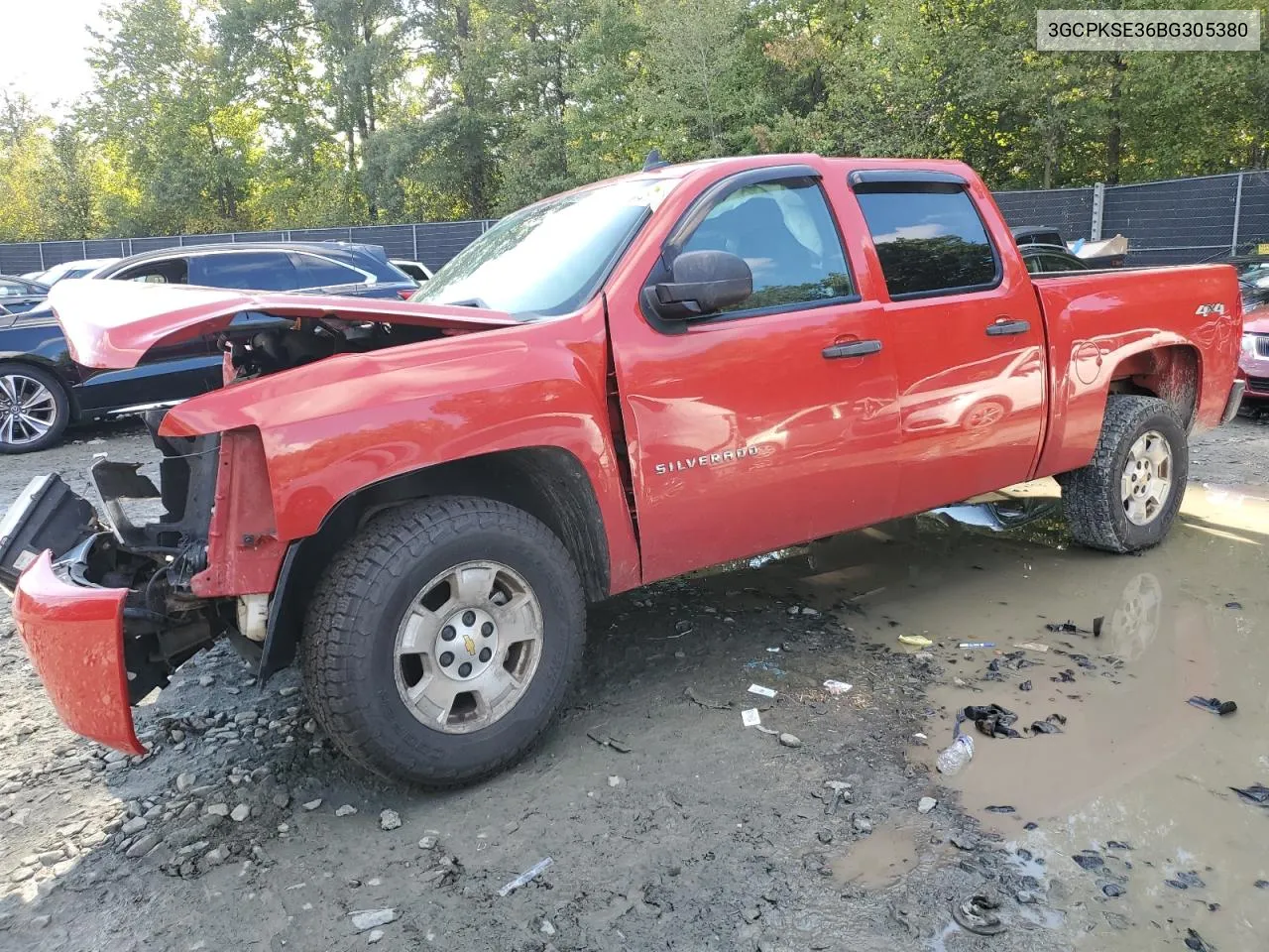 2011 Chevrolet Silverado K1500 Lt VIN: 3GCPKSE36BG305380 Lot: 74506394