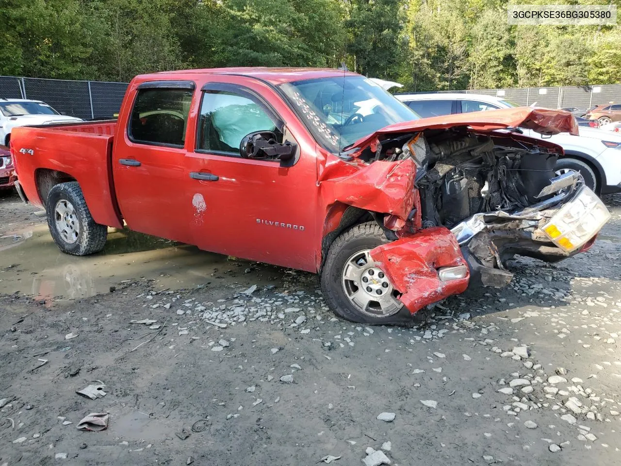 2011 Chevrolet Silverado K1500 Lt VIN: 3GCPKSE36BG305380 Lot: 74506394