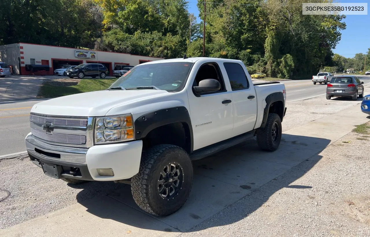 2011 Chevrolet Silverado K1500 Lt VIN: 3GCPKSE35BG192523 Lot: 74769064