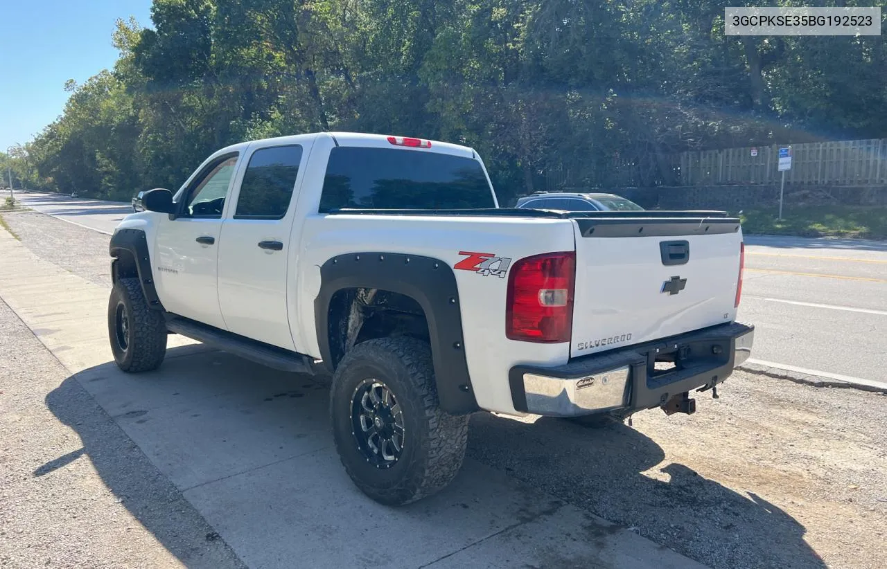 2011 Chevrolet Silverado K1500 Lt VIN: 3GCPKSE35BG192523 Lot: 74769064