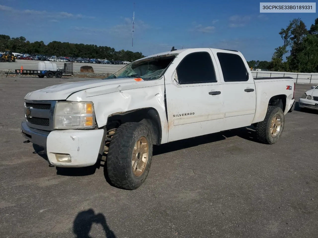 2011 Chevrolet Silverado K1500 Lt VIN: 3GCPKSE33BG189331 Lot: 74946834