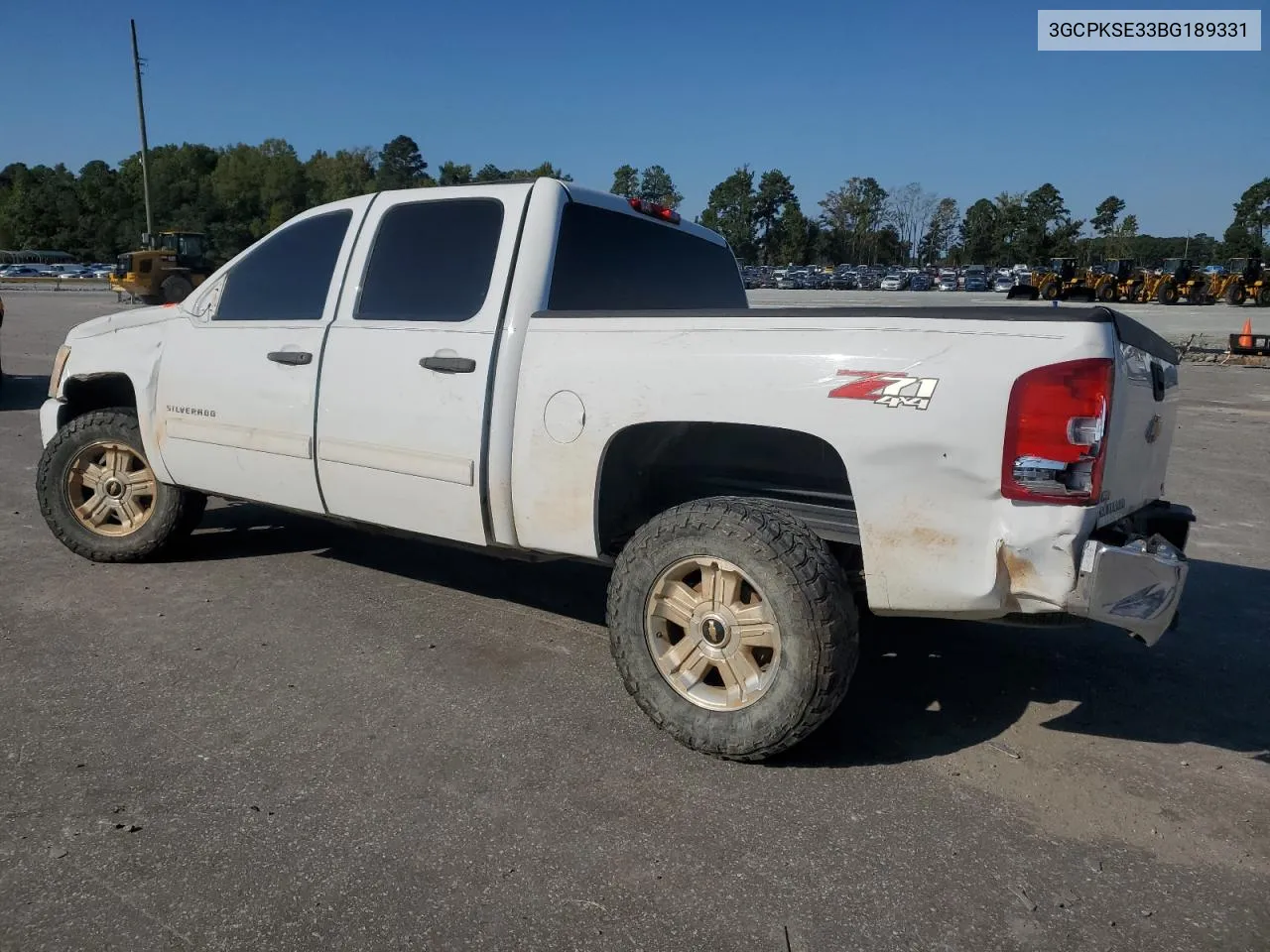 2011 Chevrolet Silverado K1500 Lt VIN: 3GCPKSE33BG189331 Lot: 74946834