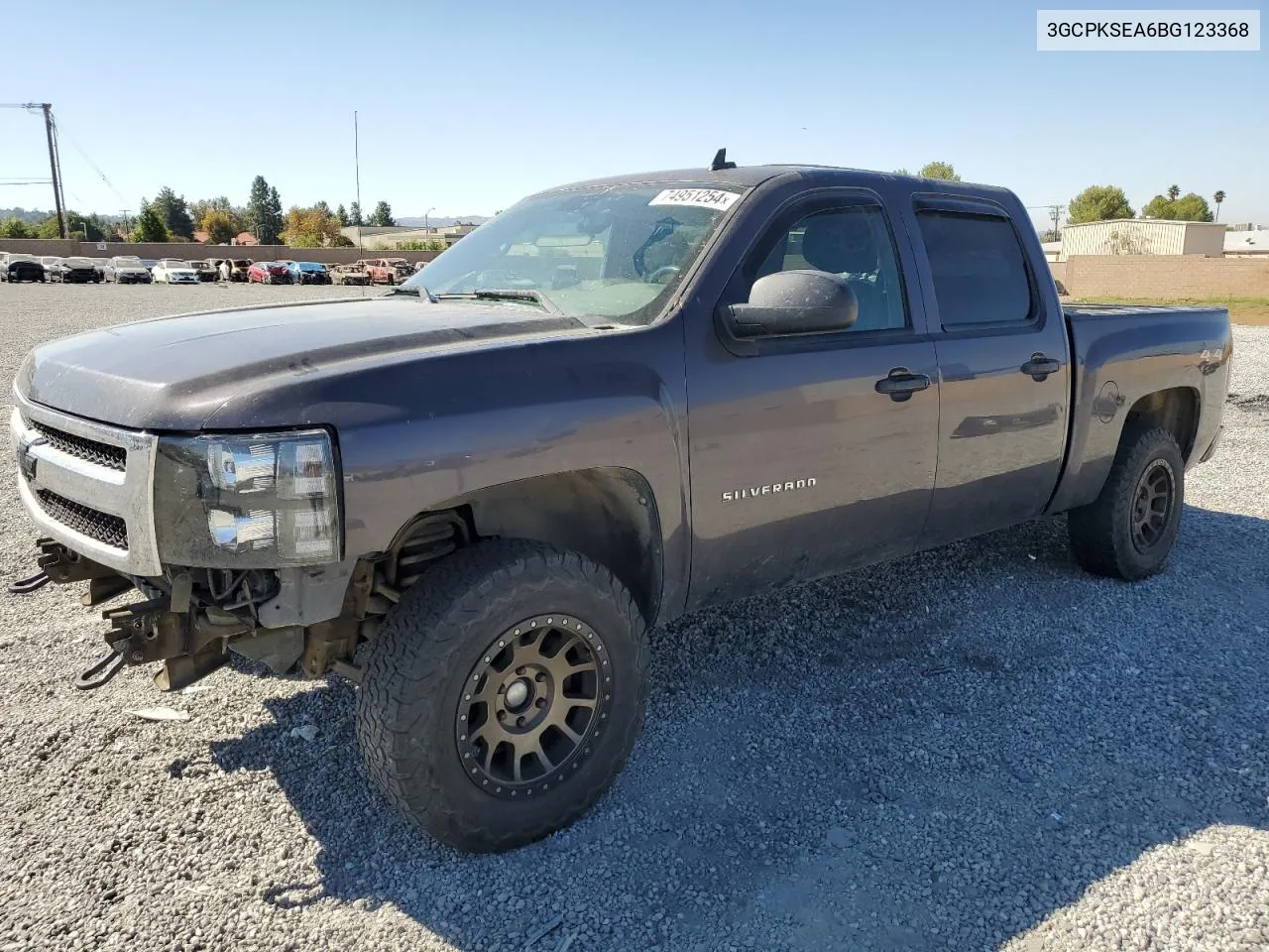 2011 Chevrolet Silverado K1500 Lt VIN: 3GCPKSEA6BG123368 Lot: 74951254