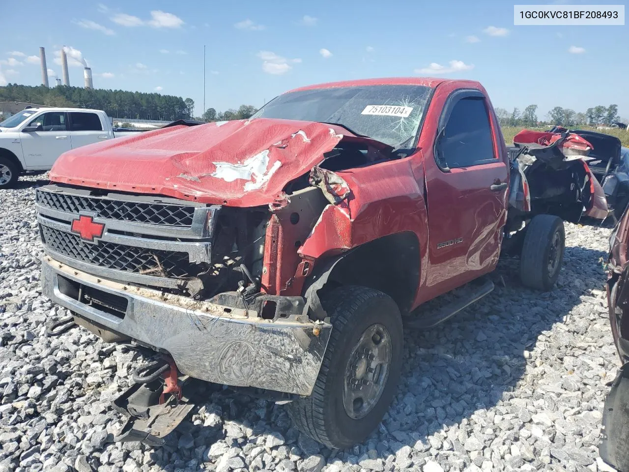 2011 Chevrolet Silverado K2500 Heavy Duty VIN: 1GC0KVC81BF208493 Lot: 75103104