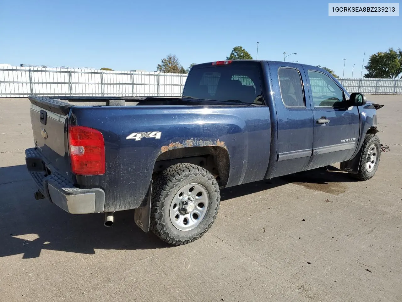 2011 Chevrolet Silverado K1500 Lt VIN: 1GCRKSEA8BZ239213 Lot: 75651034