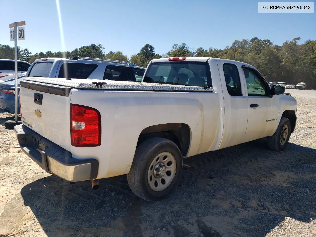 2011 Chevrolet Silverado C1500 VIN: 1GCRCPEA5BZ296043 Lot: 75942034