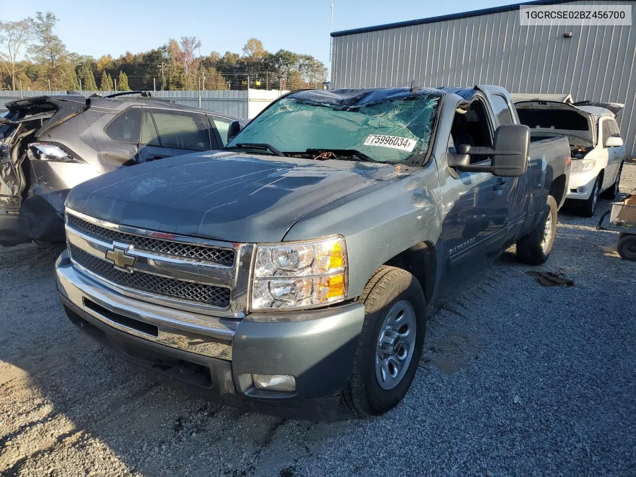 2011 Chevrolet Silverado C1500 Lt VIN: 1GCRCSE02BZ456700 Lot: 75996034