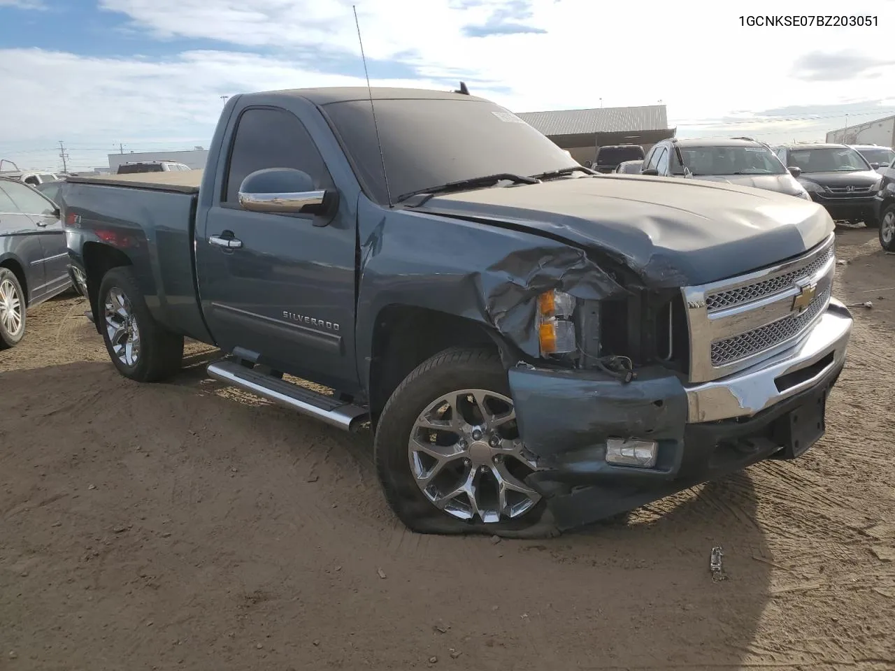 2011 Chevrolet Silverado K1500 Lt VIN: 1GCNKSE07BZ203051 Lot: 76122544