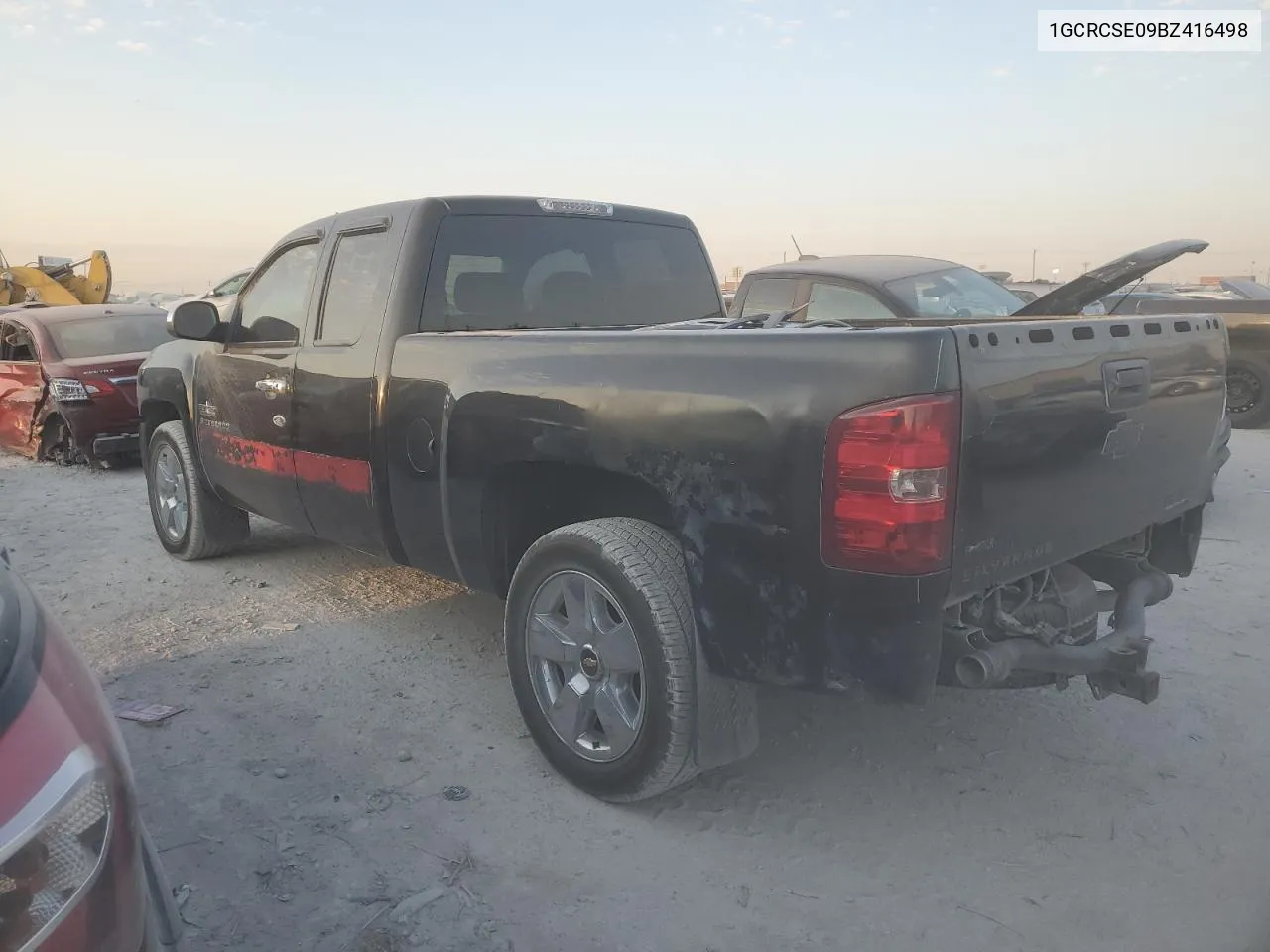 2011 Chevrolet Silverado C1500 Lt VIN: 1GCRCSE09BZ416498 Lot: 76337344