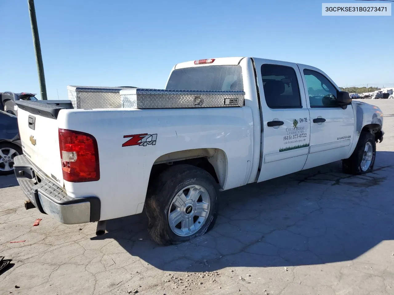 2011 Chevrolet Silverado K1500 Lt VIN: 3GCPKSE31BG273471 Lot: 76392694