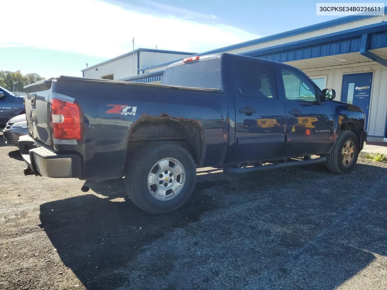 2011 Chevrolet Silverado K1500 Lt VIN: 3GCPKSE34BG236611 Lot: 76566544