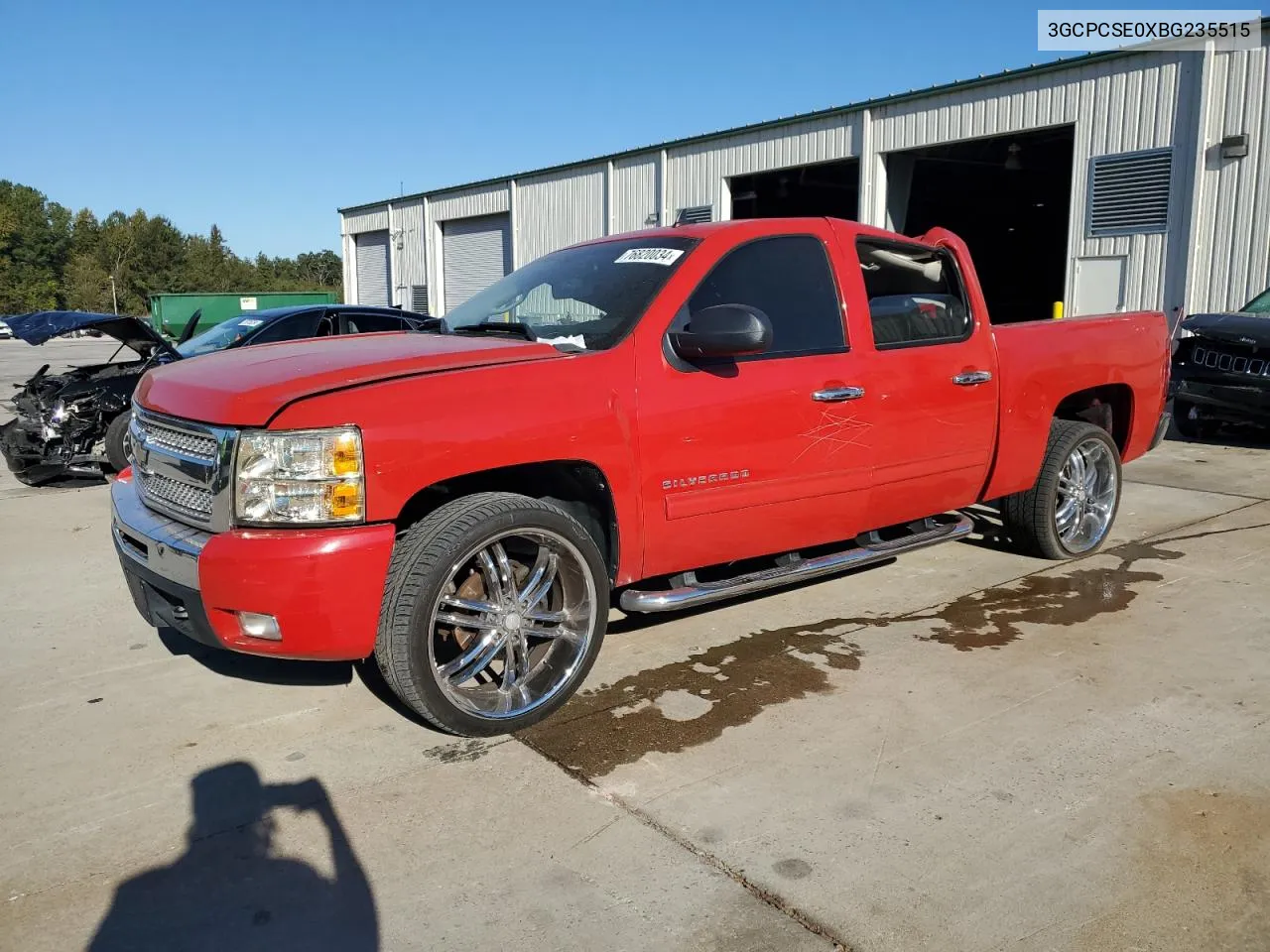 2011 Chevrolet Silverado C1500 Lt VIN: 3GCPCSE0XBG235515 Lot: 76820034