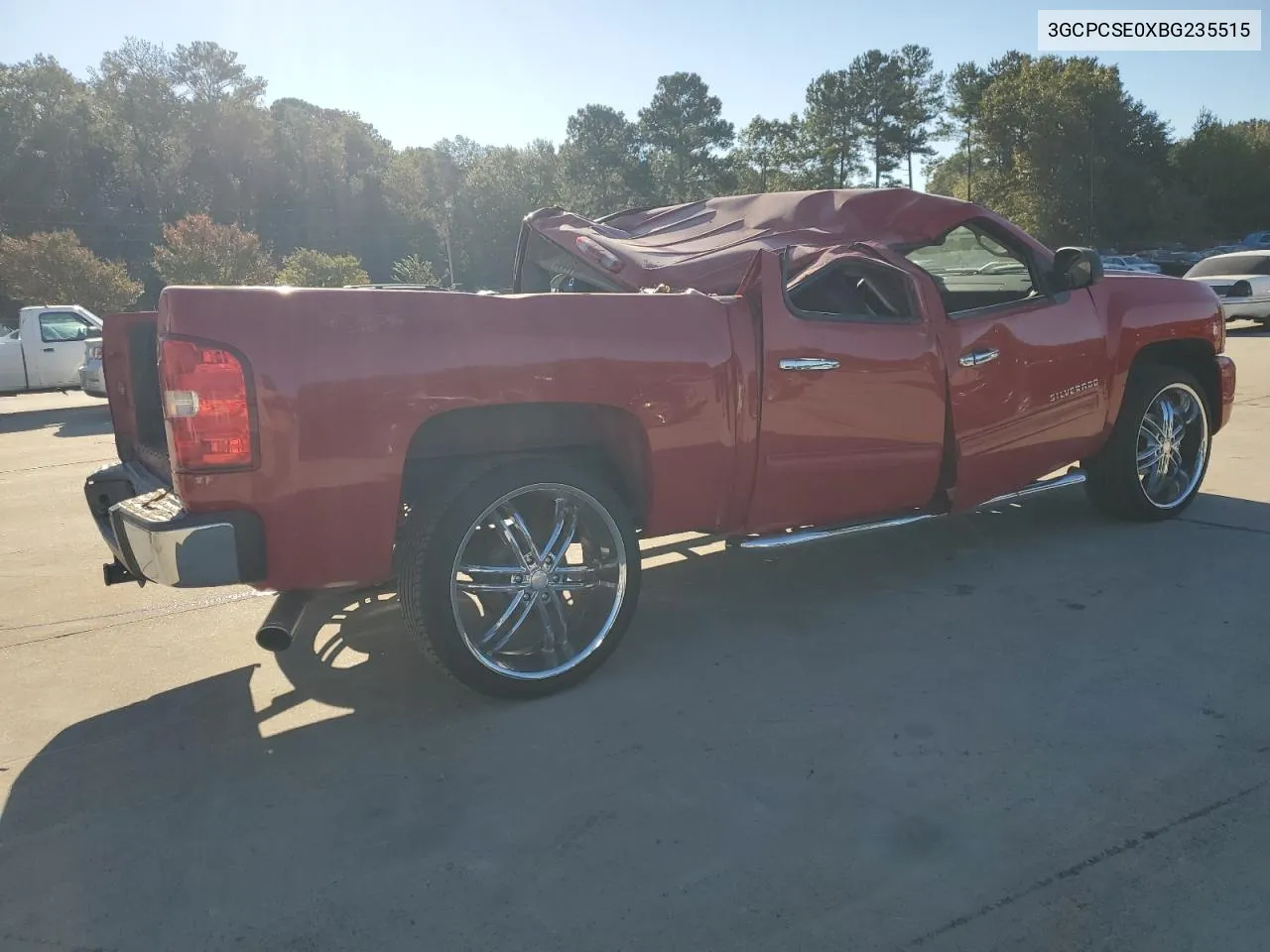 2011 Chevrolet Silverado C1500 Lt VIN: 3GCPCSE0XBG235515 Lot: 76820034