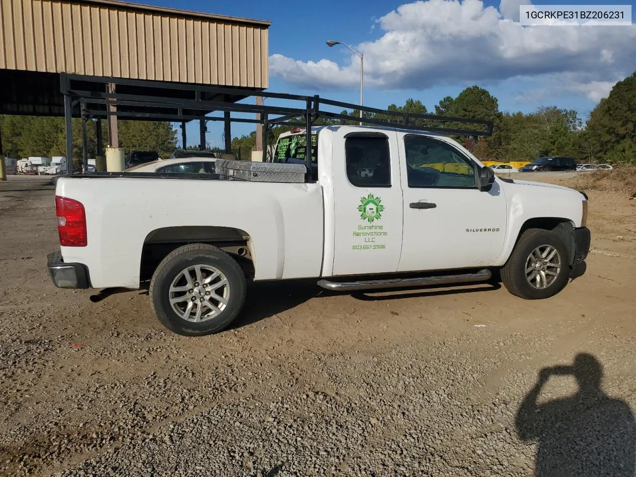 2011 Chevrolet Silverado K1500 VIN: 1GCRKPE31BZ206231 Lot: 77248654